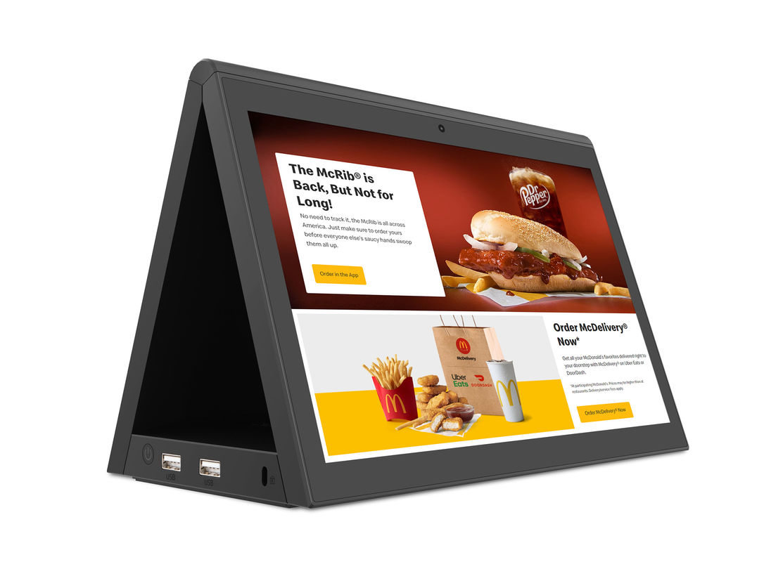 Tablette Android de 10 pouces avec écran double RK3288 bureau POE publicité tablette PC