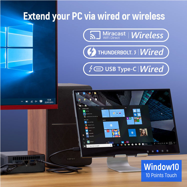 Moniteur à écran tactile Hopestar 15,6 pouces ultra-mince Full HD IPS pour une utilisation commerciale et industrielle