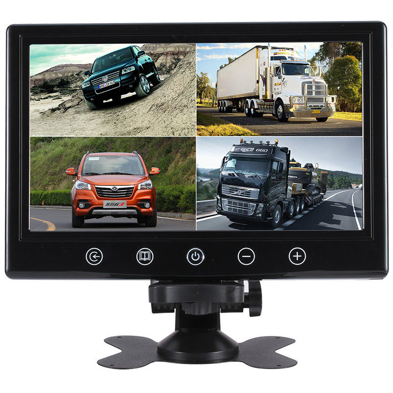 Moniteur de voiture LCD HD de 9 pouces avec 4 entrées vidéo, idéal pour les bus et les camions