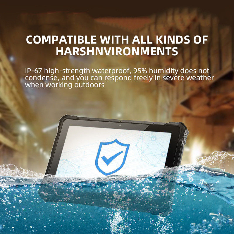 Tablette PC biométrique robuste IP68 de 8 pouces avec reconnaissance d'empreintes digitales et faciale